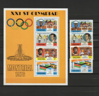 Tanzania 1976 Olympic Games Montreal, Athletics, Boxing Set Of 4 + S/s MNH - Summer 1976: Montreal
