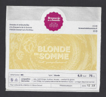 Etiquette De Bière Blonde En Somme  -   Brasserie De La Somme  à  Domart En Ponthieu   (80) - Bier