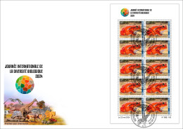 MALI 2024 FDC MS 10V - FROG FROGS TOADS TOAD GRENOUILLES GRENOUILLE AMPHIBIANS - INTERNATIONAL DAY BIODIVERSITY - Grenouilles