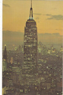 ETATS UNIS. NEW YORK CITY.  " EMPIRE STATE BUILDING AT SUNSET ". ANNEE 1965 + TEXTE + TIMBRES - Empire State Building