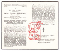 DP Maria Constance Dernicourt ° Opbrakel Brakel 1863 † 1957 X Kamiel Detand // 'T Kint Planchon - Images Religieuses