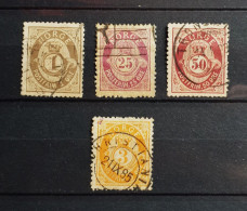 05 - 24 - Gino - Norvège Lot De Vieux Timbres - Norge Old Stamps - Value 100 Euros - Oblitérés