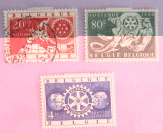 BELGIQUE YT 952/954 OBLITERE/NEUF*MH ANNEE 1954 - Used Stamps