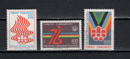 Turkey 1976 Olympic Games Montreal Set Of 3 MNH - Verano 1976: Montréal