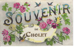 49 - CHOLET - T.Belle Carte Fantaisie Couleur " Souvenir De " - Cholet