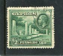 CYPRUS - 1934   GEORGE V  1/2 Pi   FINE USED - Cipro (...-1960)