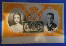 CARTE MAXIMUM DE MONACO   -  1956 - Maximum Cards