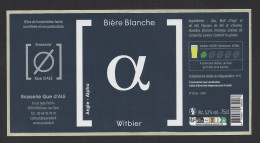 Etiquette De Bière Blanche Witbier   75 Cl -   Brasserie Que D'Ale  à  Marssac Sur Tarn   (81) - Cerveza
