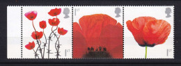 194 GRANDE BRETAGNE 2008 - Y&T Triptyque 2823 - Fleur Coquelicot - Neuf ** (MNH) Sans Charniere - Unused Stamps