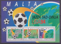 Malta 1994 World Cup USA Football M/s ** Mnh  (59875) CRAZY PRICE - Malta