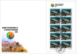 MALI 2024 FDC MS 10V - GREEN TURTLE TURTLES REPTILES TORTUES TORTUE VERTE - INTERNATIONAL DAY BIODIVERSITY - Tortues