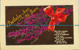 R003708 Greeting Postcard. Birthday Joys Be Thine. Flowers. H. B. No 309 - Welt