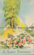 R003710 Greeting Postcard. A Happy Birthday. Trees. 1942 - Monde