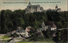 CPA Rochsburg Lunzenau In Sachsen, Gräfl. Schönburgsches Schloss, Hängebrücke über Der Mulde - Altri & Non Classificati