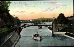 CPA Klein Glienicke Potsdam In Brandenburg, Babelsberger Park, Brücke Am Teltowkanal, Dampfer - Other & Unclassified