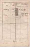L'ALLEMAND ROMBACH - LE FRANC - ALSACE - CANTON DE SAINTE MARIE AUX MINES / 1874 FISCAUX SUR DOCUMENT  (ref 7536) - Brieven En Documenten