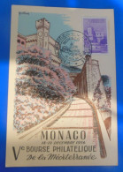 MONACO 18-19 DECEMBRE 1954  -  Ve BOURSE PHILATELIQUE DE LA MEDITERRANEE - Cartas Máxima