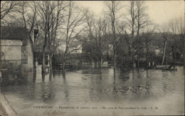 CPA Champigny Haute Marne, Inondations De Janvier 1910, Un Coin Du Pays Pendant La Crue - Other & Unclassified