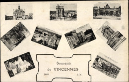 CPA Vincennes Val De Marne, Souvenir, Rathaus, Festung - Sonstige & Ohne Zuordnung
