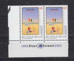 Europa Cept 2003 Belgium (pair, Posteurop In Margin) ** Mnh (59877) CRAZY PRICE - 2003