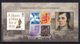194 GRANDE BRETAGNE 2009 - Y&T BF 61 - Litterature Robert Burns Poete - Neuf ** (MNH) Sans Charniere - Unused Stamps