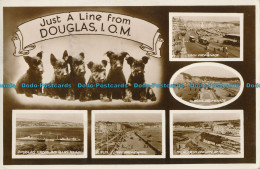 R003196 Just A Line From Douglas. I. O. M. Multi View. Valentine. RP. 1956 - Monde