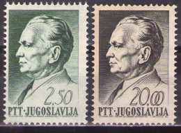 Yugoslavia 1968 - Definitive-Tito - Mi 1288 -1289 - MNH**VF - Nuevos