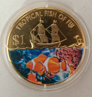1 Dollaro 2009 Tropical Fish Of Fiji UNC Incapsulato Eventuali Dazi A Carico Dell'acquirente - Autres – Océanie