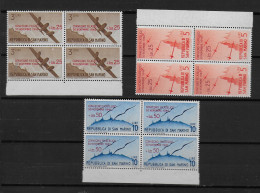 SAN MARINO 1946 " CONVEGNO FILATELICO " 3 VALORI BORDO DI FOGLIO ** MNH LUSSO C1500 - Unused Stamps