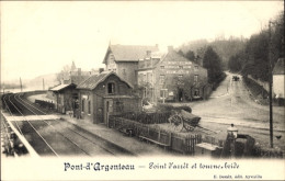 CPA Pont D'Argenteau Wallonien Lüttich, Bahnhof, Straße - Other & Unclassified