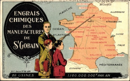 Landkarten CPA Saint Gobain Aisne, Engrais Chimiques Des Manufactures De St. Gobain - Sonstige & Ohne Zuordnung