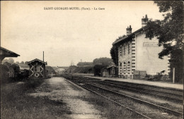 CPA Saint Georges Motel Eure, Bahnhof - Autres & Non Classés