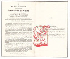 DP Irmina Vandevelde ° Massemen Wetteren Ca. 1861 † 1947 X Jozef Van Wesemael // De Tier Verbrugghen Baeyens - Images Religieuses