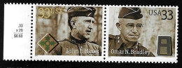 2000 Distinguished Soldiers  Michel US 3303 - 3304 Stamp Number US 3393 - 3394 Yvert Et Tellier US 3058 - 3059 Xx MNH - Unused Stamps