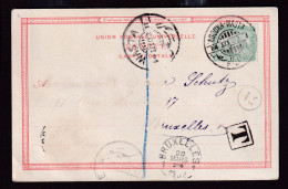 377/31 -- EGYPT ABOUXA-WASTA TPO - Viewcard Cancelled 1902 To Belgium - 1866-1914 Khedivato Di Egitto