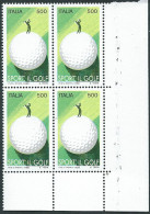 Italia 1988; Lo Sport Italiano : Il Golf . Quartina D' Angolo. - 1981-90: Neufs