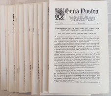 Gens Nostra 1987,Genealogische Vereniging, Jaargang 1987 Compl, Jaargang 42, 544 Pag, - Altri & Non Classificati
