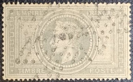 FRANCE Y&T N°33 Napoléon 5Fr. Violet Gris. Oblitéré étoile De Paris N°1 - 1863-1870 Napoléon III Lauré