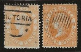 Victoria    .   SG    .   143a  2x    .   O      .     Cancelled - Used Stamps