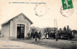 SAINT-BREVIN LES PINS  -  La Gare - Arrivée D'un Train - Beau Plan - Belle Animation - N°475 - Saint-Brevin-les-Pins