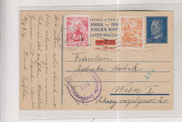 YUGOSLAVIA,1952 ZAGREB Censored Postal Stationery To Austria - Covers & Documents