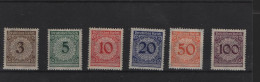 Deutsches Reich  Michel Kat.Nr.  Postfr/** 338/343 - Unused Stamps