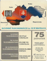 Slovakia - Slovenské Telekomunikácie - Map Of Slovakia II - 1993, SC5, 75Units, Cn. 00248 Embossed, 20.000ex, Used - Eslovaquia