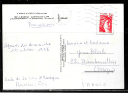 P278 - CP EN FRANCHISE POSTE AUX ARMEES * DU 03/10/78 - Covers & Documents