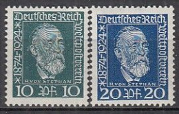 DR  368-369, Postfrisch **, 50 Jahre UPU, 1924 - Ongebruikt
