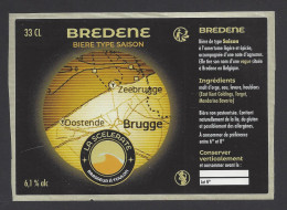 Etiquette De Bière Type Saison  -  Bredene   -   Brasserie  La Scélérate  à  Toulon  (83) - Beer