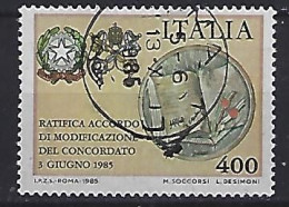 Italy 1985  Neues Konkordat Mit Dem Heiligen Stuhl  (o) Mi.1944 - 1981-90: Afgestempeld