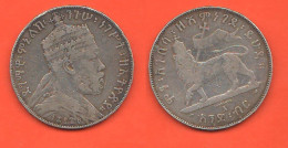 Ethiopia 1 Birr 1899 Ethiopie Menelik II° Etiopia - Ethiopia