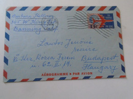 D203068  USA   Aerogramme Palm Springs Caslifornia 1964  To Hungary   11 Cents Postage - Briefe U. Dokumente