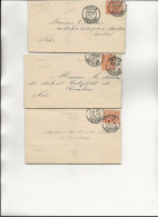 LOT DE 3 LETTRES AFFRANCHIES  N° 117 CAD PARIS DEPART ANNEE 1901  TB - Mechanical Postmarks (Other)